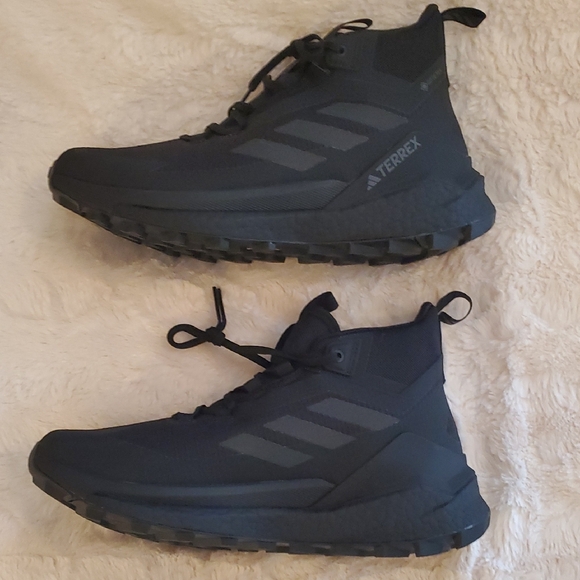 NWT Mens Adidas Terrex Free Hiker 2 GTX Black Hiking Boots Size 8.5 - Picture 8 of 9